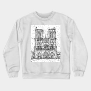 NOTRE-DAME de PARIS - pencil portrait .1 Crewneck Sweatshirt